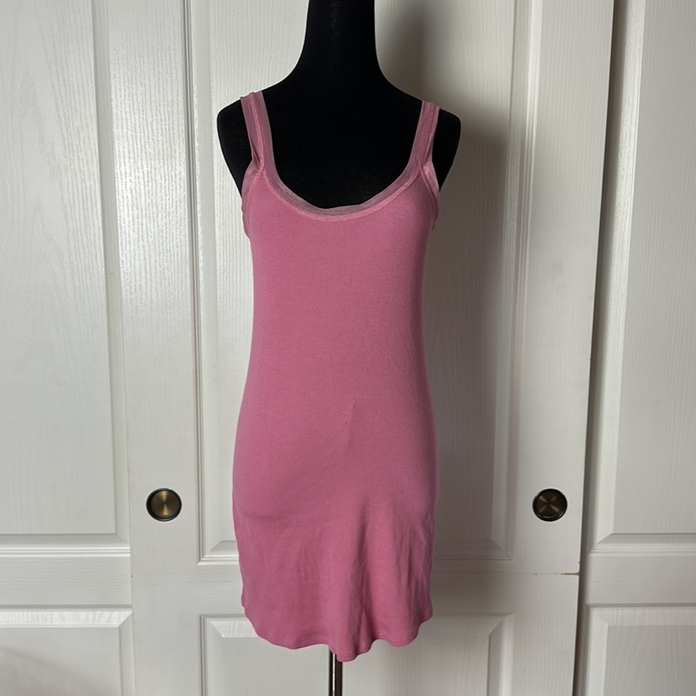 VICTORIAS SECRET PINK RIBBED TANK DRESS